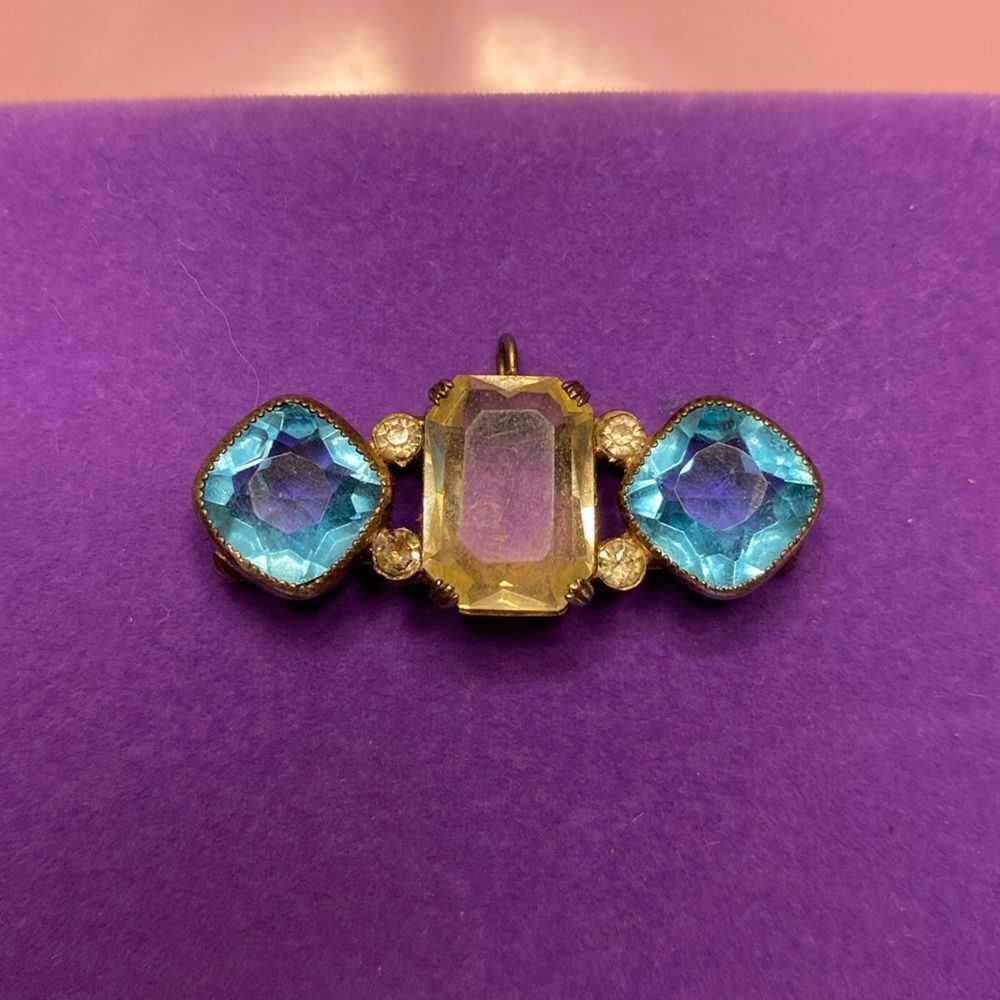 💛 RARE Vintage Avon Sterling Crystal Brooch/Pendant